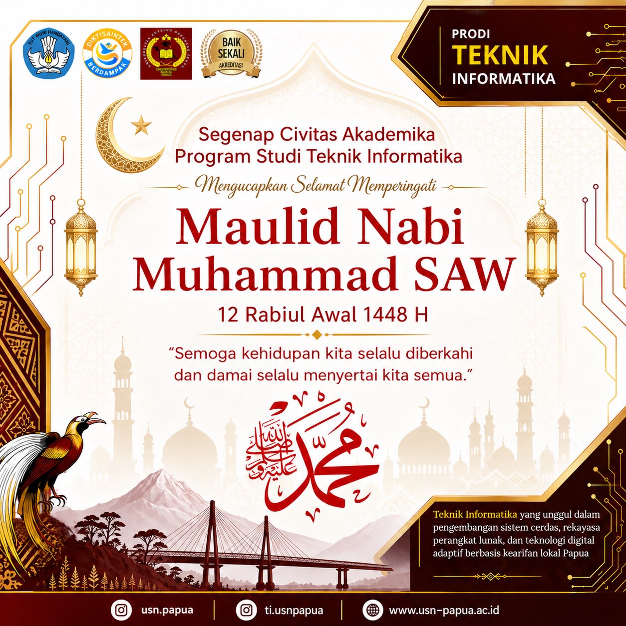 Selamat Memperingati Maulid Nabi Muhammad SAW - 12 Rabiul Awal 1448 H